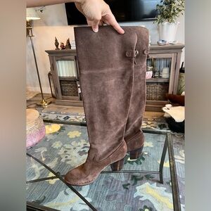 Frye Brown Suede Over the Knee Boots